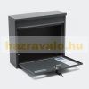 Galvanized steel mailbox anthracite letter cabinet with name window minimal design