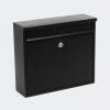 Painted steel wall mailbox in black 