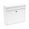 Galvanized steel wall mailbox white letter cabinet