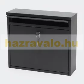   Horganyzott acél fali postaláda 36x32x11,5 cm antracit levélszekrény 