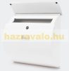 Galvanized steel arched mailbox in white, modern appearance 