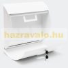 Galvanized steel arched mailbox in white, modern appearance 