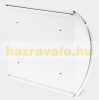 Galvanized steel arched mailbox in white, modern appearance 