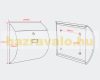 Galvanized steel arched mailbox in white, modern appearance 