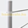Postaláda dupla tartó állvány előkerti levélszekrény tartóláb 2 postaláda számára fehér színben