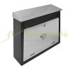 Mailbox rectangular black stainless letterbox 340x400x100 mm modern street mailbox