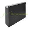 Mailbox rectangular black stainless letterbox 340x400x100 mm modern street mailbox