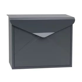   Acél postaláda boríték alakú levélszekrény 360x290x100 mm antracit modern utcai postaláda