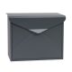 Steel mailbox envelope-shaped letterbox 360x290x100 mm anthracite modern street mailbox