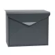 Acél postaláda boríték alakú levélszekrény 360x290x100 mm antracit modern utcai postaláda
