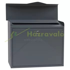   Acél postaláda boríték alakú levélszekrény 360x290x100 mm antracit modern utcai postaláda