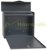 Steel mailbox envelope-shaped letterbox 360x290x100 mm anthracite modern street mailbox