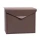 Acél postaláda boríték alakú levélszekrény 360x290x100 mm barna modern utcai postaláda