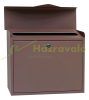 Steel mailbox envelope-shaped letterbox 360x290x100 mm brown modern street mailbox