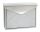 Steel mailbox envelope-shaped letter box 360x290x100 mm silver modern street mailbox