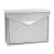 Acél postaláda boríték alakú levélszekrény 360x290x100 mm ezüst modern utcai postaláda