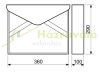 Steel mailbox envelope-shaped letter box 360x290x100 mm silver modern street mailbox