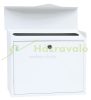 Steel mailbox envelope-shaped letter box 360x290x100 mm white modern street mailbox