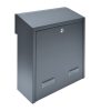 Outdoor letterbox that can be built into the wall, door-mounted black letterbox, double-sided 