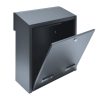 Outdoor letterbox that can be built into the wall, door-mounted black letterbox, double-sided 