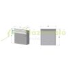 Outdoor letterbox that can be built into the wall, door-mounted black letterbox, double-sided 