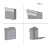 Outdoor letterbox that can be built into the wall, door-mounted black letterbox, double-sided 