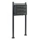 Condominium mailbox anthracite 3-piece outdoor rack group mailbox galvanized steel letterbox system