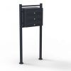 Condominium letterbox black 3-piece outdoor rack group mailbox galvanized steel letterbox system