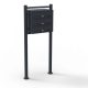 Condominium letterbox black 3-piece outdoor rack group mailbox galvanized steel letterbox system