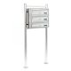 Stainless condominium letterbox 3-piece outdoor rack group inox letterbox letterbox system