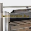 Társasházi postaláda 3 darabos kültéri állványos csoportos hármas inox levélszekrény