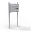 Condominium mailbox gray 3-piece outdoor rack group mailbox galvanized steel letterbox system