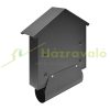 Mailbox black-stainless letterbox 460x400x70 mm newspaper holder mailbox