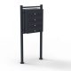 Condominium Mailbox Black 4 Piece Outdoor Rack Group Mailbox Galvanized Steel Mailbox System