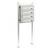 Stainless condominium letterbox 4-piece outdoor rack group inox letterbox letterbox system