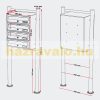 Stainless condominium letterbox 4-piece outdoor rack group inox letterbox letterbox system