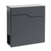 Modern design letterbox anthracite letterbox with newspaper rack galvanized steel letterbox