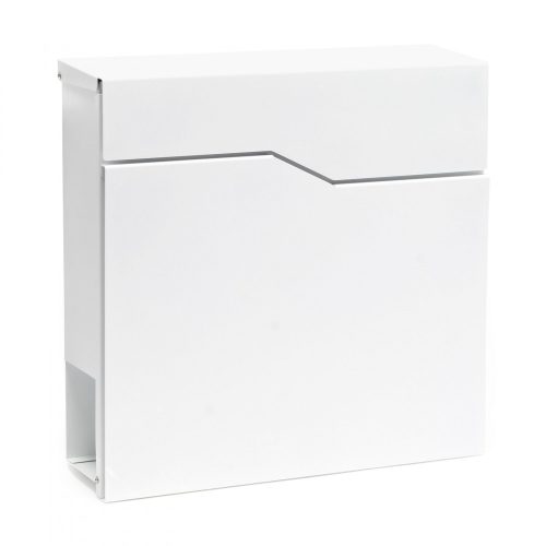 Galvanized steel letterbox modern design letterbox with newspaper rack in white