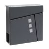 Galvanized steel mailbox square window letter cabinet anthracite newspaper holder mailbox modern look 