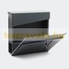 Galvanized steel mailbox square window letter cabinet anthracite newspaper holder mailbox modern look 