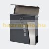 Galvanized steel letterbox anthracite-silver newspaper holder letterbox with windows