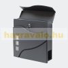 Mailbox galvanized steel newspaper rack letterbox with square windows wavy design anthracite letterbox