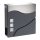 Mailbox galvanized steel newspaper holder letterbox with square windows wavy design anthracite-silver letterbox