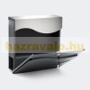 Mailbox galvanized steel newspaper holder letterbox with square windows wavy design anthracite-silver letterbox