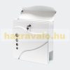 Mailbox galvanized steel newspaper rack mailbox with round windows wavy design white letterbox