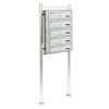 Stainless apartment mailbox 5-piece outdoor rack group inox letterbox letterbox system