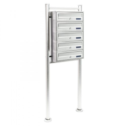 Stainless apartment mailbox 5-piece outdoor rack group inox letterbox letterbox system