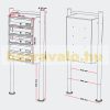 Stainless apartment mailbox 5-piece outdoor rack group inox letterbox letterbox system