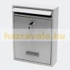 Large galvanized steel letterbox with silver name window wall letterbox