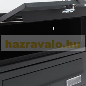   Társasházi postaláda antracit 10 darabos kültéri állványos csoportos postafiók horganyzott acél levélszekrényrendszer